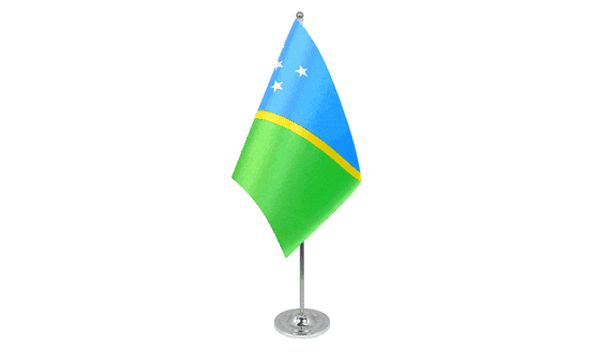 Solomon Islands Satin Table Flag